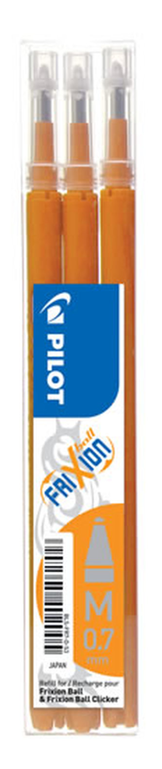PILOT náplň FriXion 07 oranžová -sada 3ks