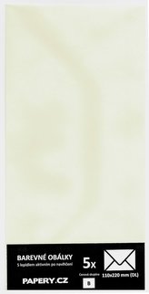 barevná obálka 110x220 KRÉMOVÁ, 5 kusů, 100 gm2, olizová