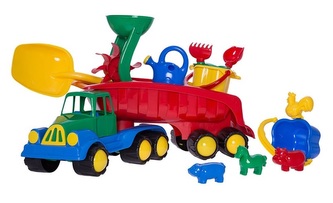 HEMAR Nákladní auto Tahač s velkou lopatou, vodním mlýnkem a sadou na písek