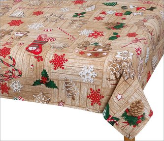 Ubrus  VÁNOCE - perníkové vánoce - 85x85 cm