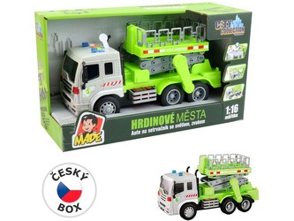 Auto s plošinou na zotrvačník, so svetlom a zvukom, na batérie, 26 x 10 x 13,5 cm