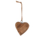 Dekorace vánoční k zavěšení dřevěná - 6cm srdce