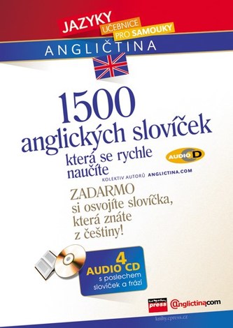 1500 anglických slovíček, která se rychle naučíte + 4 CD