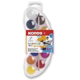 Kores Vodové farby AKUARELLOS MINI 12 farieb 25 mm + štetec