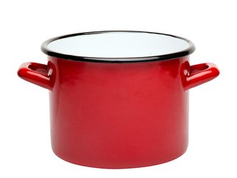 SMALTOVANÝ HRNEC 16CM 2,5L  ČERVENÝ B/P