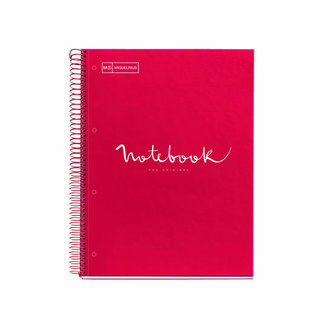 MIQUELRIUS poznámkový blok Emotions, A4, 80 listů, 90g, linkovaný, karton, červený