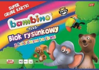 BAMBINO Kreslící karton barevný A3, 160 g, 10 listů