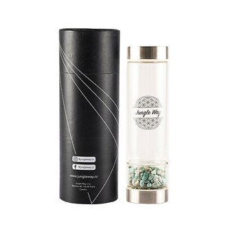 Jungle Way Skleněná láhev s amazonitem 480 ml