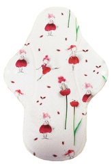 BIO XL vložka (Bavlněné froté s PUL) - Tulipánová víla (biobavlněný úplet s GOTS)