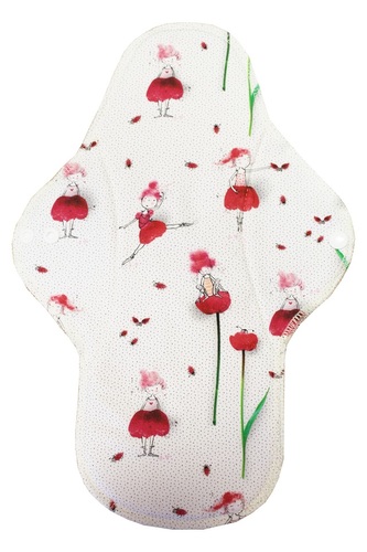 BIO XL vložka (Bavlněné froté s PUL) - Tulipánová víla (biobavlněný úplet s GOTS)