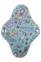 BIO Noční vložka (Bavlněné froté s PUL) - Štěstí (biobavlněný úplet s GOTS)