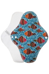 Noční vložka (Bavlněné froté s PUL) - Ryby (bavlněný úplet)