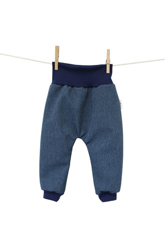 Softshellové kalhoty - Modrý melír__Velikost tepláčků EUR:56/62