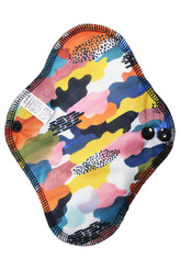 Slipová vložka (PUL) - Malované mraky, černý velur (kojenecký plyš)