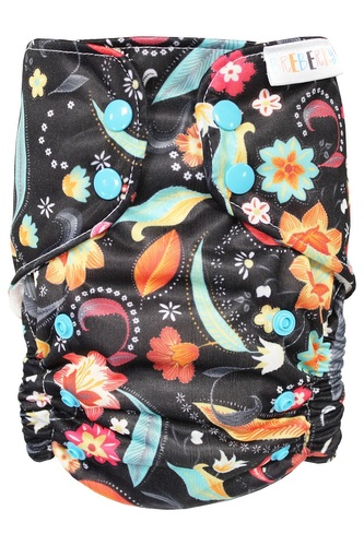 BIO Bambusová kapsová plenka (M) - Noční květy PAT