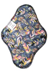 Noční vložka (PUL) - Indiánská pírka, černý velur (kojenecký plyš)