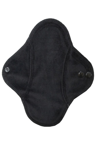 Denní vložka (Bavlněné froté s PUL) - Černý velur (kojenecký plyš)