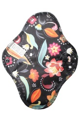 Slipová vložka (PUL) - Noční květy, černý velur (kojenecký plyš)