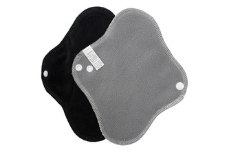 Denní vložka (Fleece) - Šedá, černý velur (kojenecký plyš)