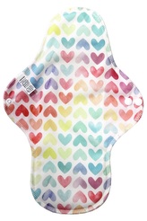 XL vložka (PUL) - Duhová srdíčka, sv. růžový velur (kojenecký plyš)