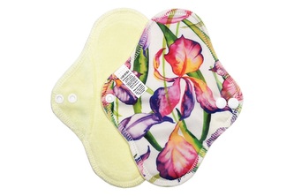 Slipová vložka (PUL) - Kosatce, sv. žlutý velur (kojenecký plyš)