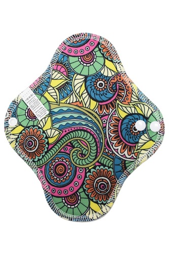 Denní vložka (PUL) - Květinové mandaly růžové, sv. žlutý velur (kojenecký plyš)