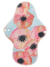 BIO XL vložka (Bavlněné froté s PUL) - Akvarelové květy (biobavlněný úplet s GOTS)