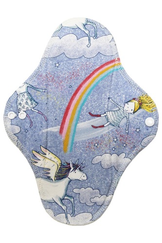 BIO Noční vložka (Bavlněné froté s PUL) - Na konci duhy (biobavlněný úplet s GOTS)