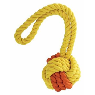 Kombinovaný Monty míč přírodní guma a bavlna s poutkem 24cm HipHop