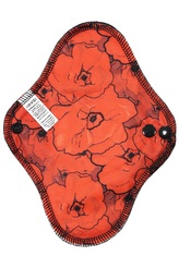 Slipová vložka (PUL) - Vlčí máky, černý velur (kojenecký plyš)