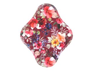 BIO Denní vložka (Bavlněné froté s PUL) - Květy bobulí (biobavlněný úplet s GOTS)