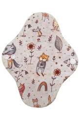 BIO Slipová vložka (Bavlněné froté s PUL) - Vlk a přátelé (biobavlněný úplet s GOTS)