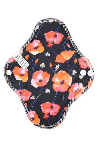 BIO Denní vložka (PUL) - Sedmikrásky v makovém poli & přírodní bambusovo-biobavlněné froté