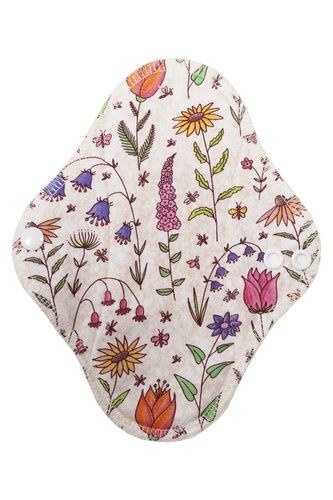 BIO Slipová vložka (Bavlněné froté s PUL) - Barevná zahrada (biobavlněný úplet s GOTS)