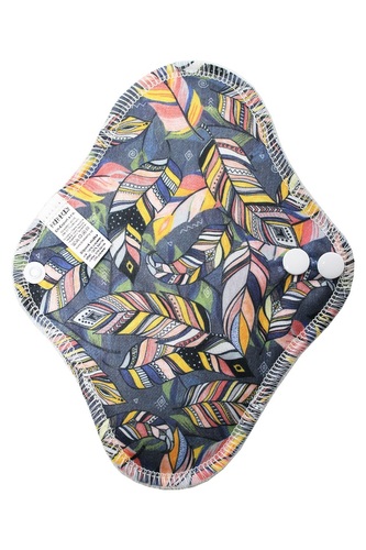 Slipová vložka (PUL) - Indiánská pírka, šedý velur (kojenecký plyš)