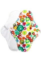 Noční vložka (Bavlněné froté s PUL) - Duhová kolečka (bavlněný úplet)