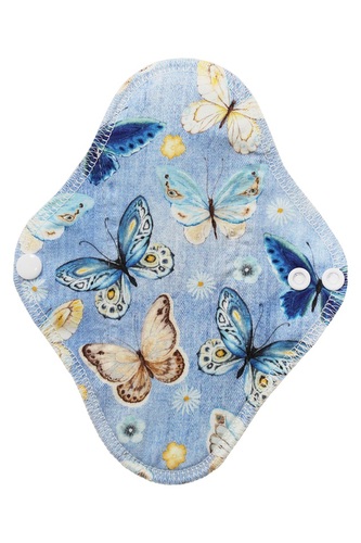 Slipová vložka (Bavlněné froté s PUL) - Džínoví motýli (bavlněný úplet)