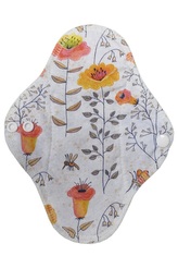 BIO Slipová vložka (Bavlněné froté s PUL) - Včelí louka (biobavlněný úplet s GOTS)