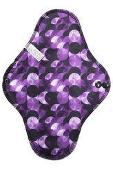 Noční vložka (PUL) - Fialové kuličky, černý velur (kojenecký plyš)