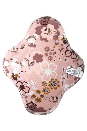 Denní vložka (Bavlněný úplet) - Kamarádky myška a želva, šedý velur (kojenecký plyš)