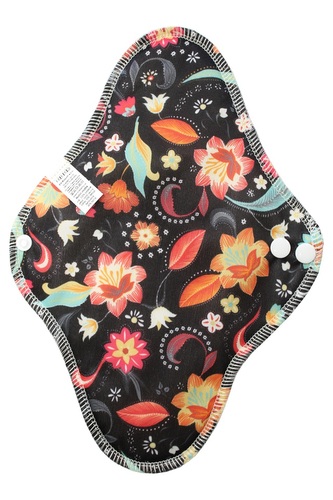 BIO Noční vložka (PUL) - Noční květy & přírodní bambusovo-biobavlněné froté