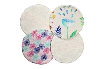 Látkový odličovací tamponek: Bavlněný úplet a bambusovo-biobavlněné froté__Počet ks:20