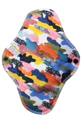 Noční vložka (PUL) - Malované mraky, černý velur (kojenecký plyš)