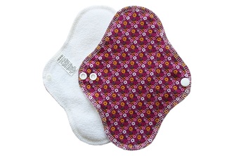Slipová vložka (Bavlněné froté s PUL) - Drobné kytičky (bavlněný úplet)