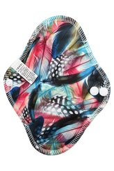 BIO Slipová vložka (PUL) - Kropenatá pírka & přírodní bambusovo-biobavlněné froté