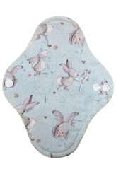 BIO Slipová vložka (Bavlněné froté s PUL) - Králíček na paloučku (biobavlněný úplet s GOTS)