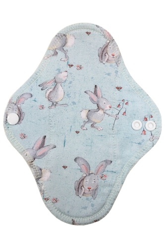 BIO Slipová vložka (Bavlněné froté s PUL) - Králíček na paloučku (biobavlněný úplet s GOTS)