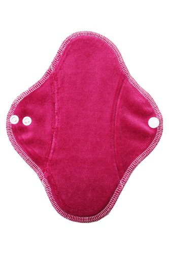 Denní vložka (Bavlněné froté s PUL) - Tmavě růžový velur (kojenecký plyš)