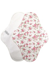 Noční vložka (Bavlněné froté s PUL) - Růžičky (bavlněný úplet)