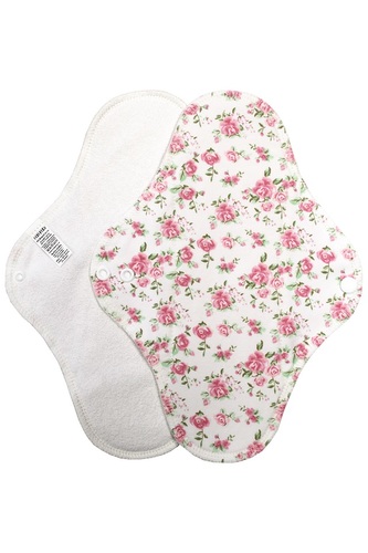 Noční vložka (Bavlněné froté s PUL) - Růžičky (bavlněný úplet)